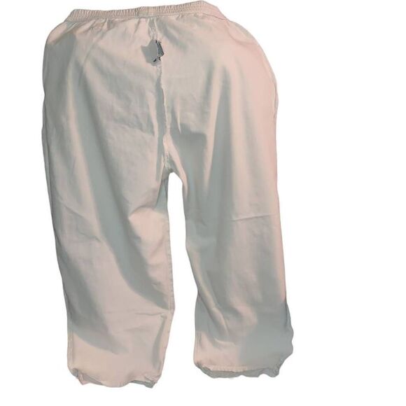 AU Cotton Women's High Rise Elastic Waistband Mom Jeans White Small Petite - Picture 7 of 13